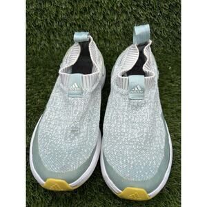 Adidas Rapidrun Laceless Junior Knit Running Shoes Size 4 Mint Green